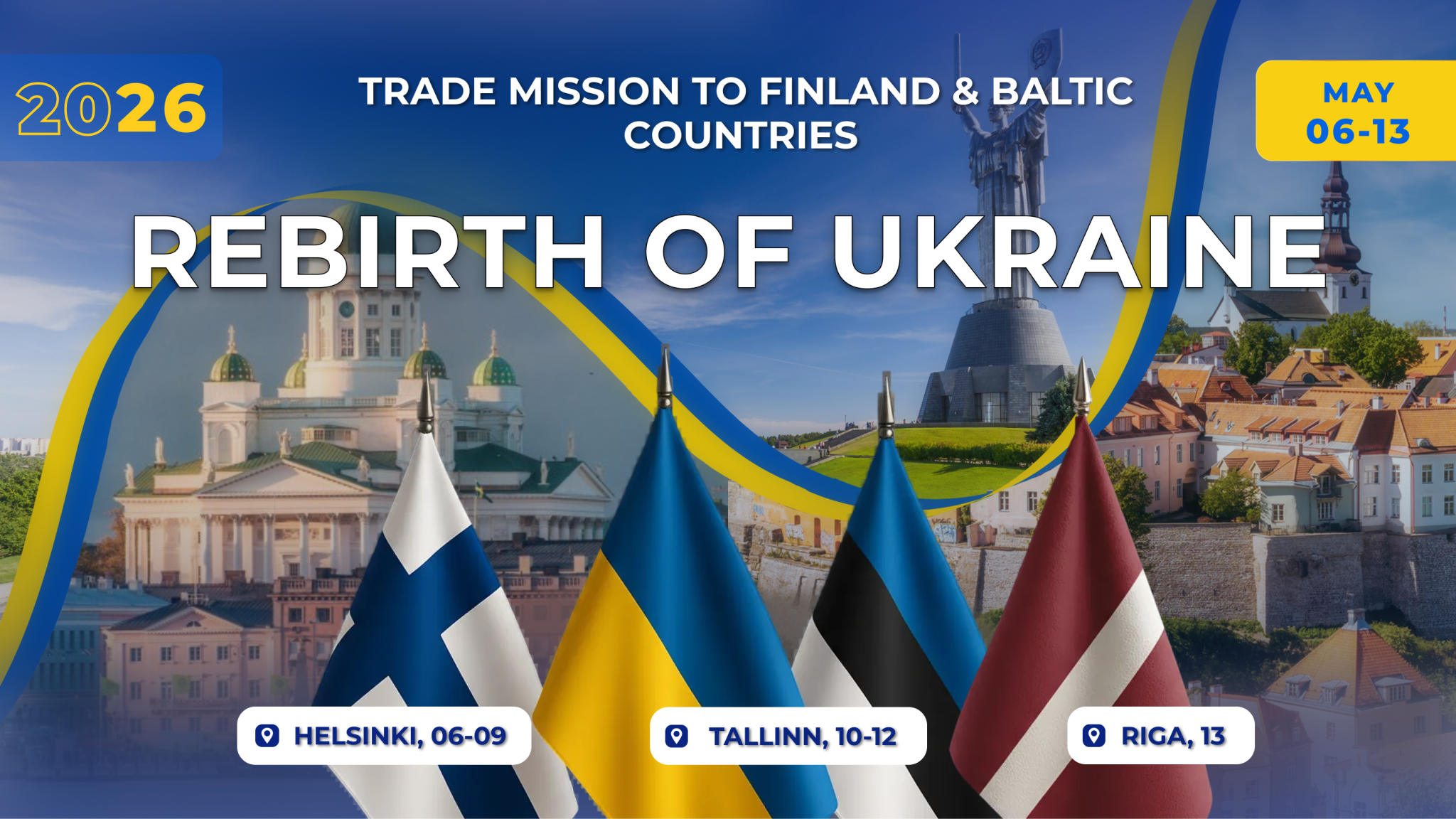 Чернівецькі компанії можуть долучитися до трейд-місії REBIRTH OF UKRAINE до Фінляндії та країн Балтії