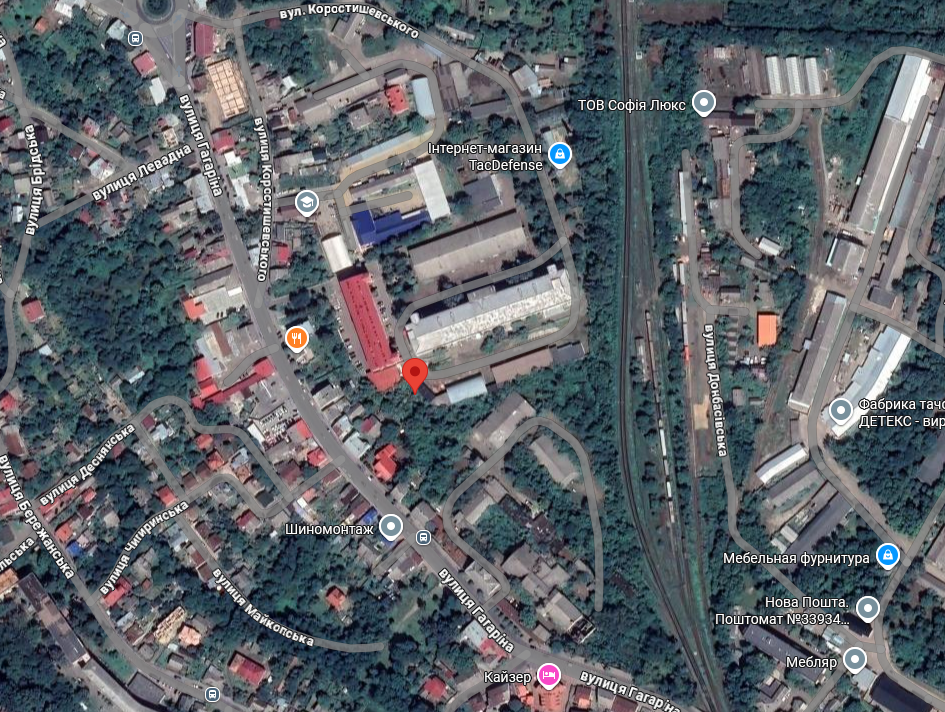 Складські приміщення на території                ТДВ ЧВТКФ «АКЦЕНТ» ЛТД