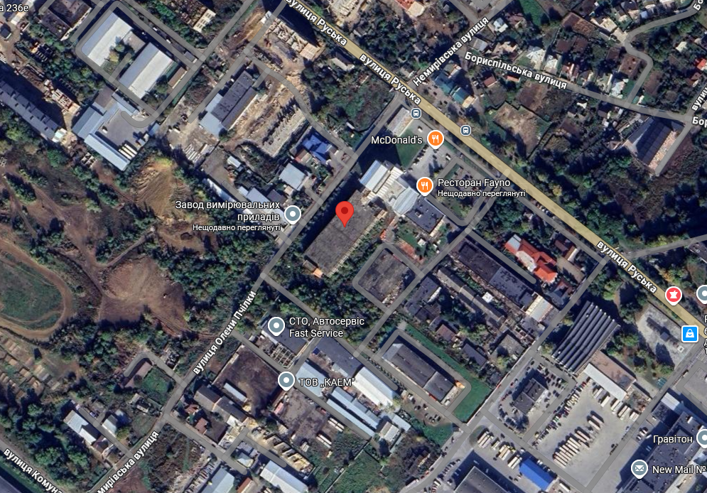 Виробниче приміщення на території             ТДВ «Вимірювач»